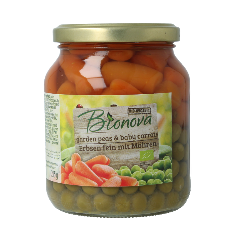 Bionova Doperwten met wortel bio 350 Gram