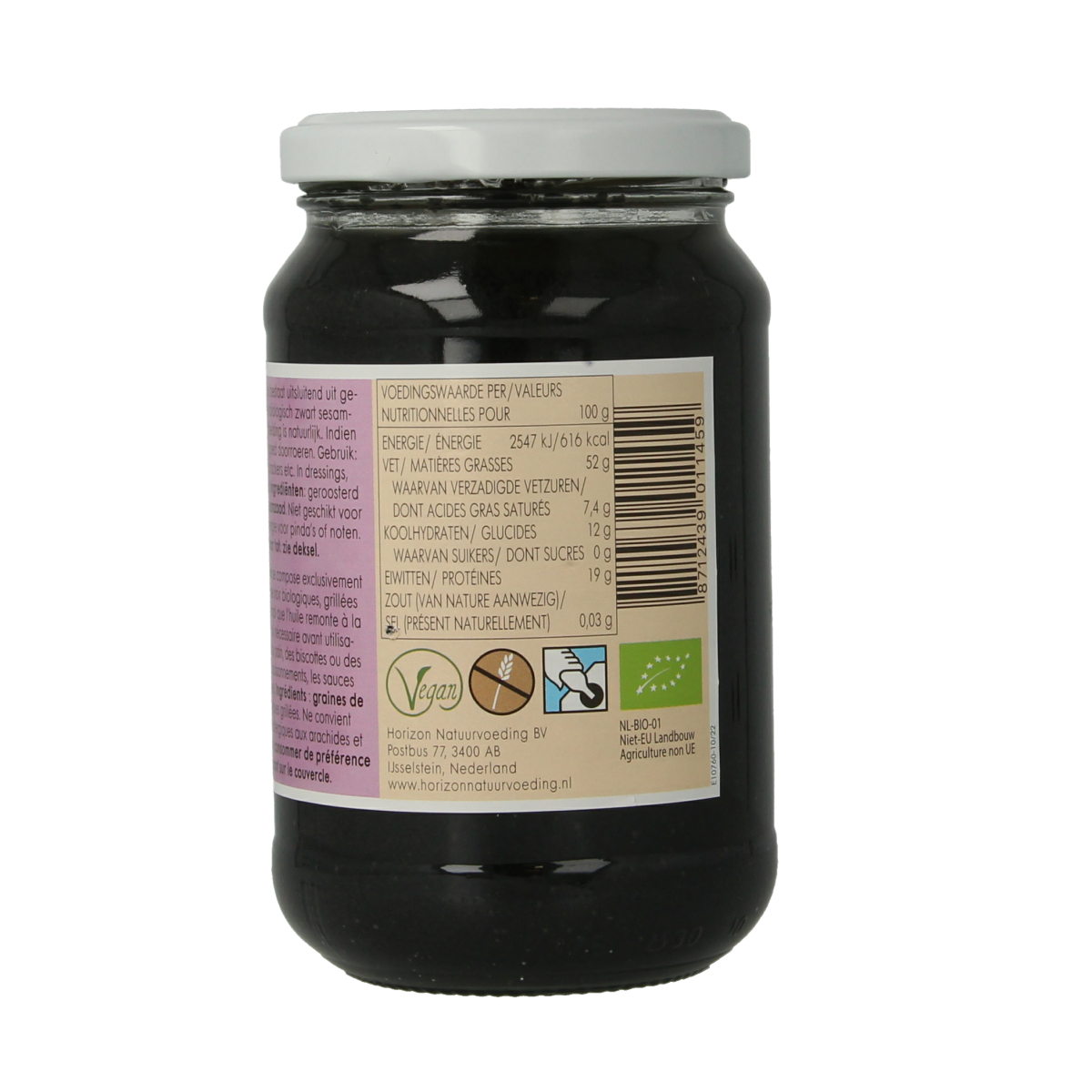 Horizon Zwarte tahin bio 350.00 Gram