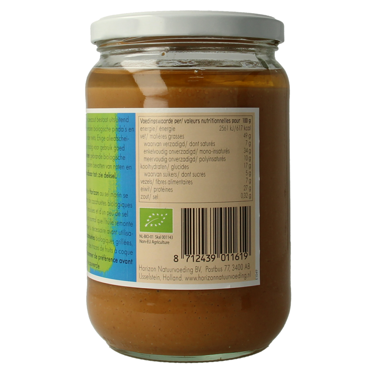 Horizon Pindakaas met zeezout eko bio 650.00 Gram