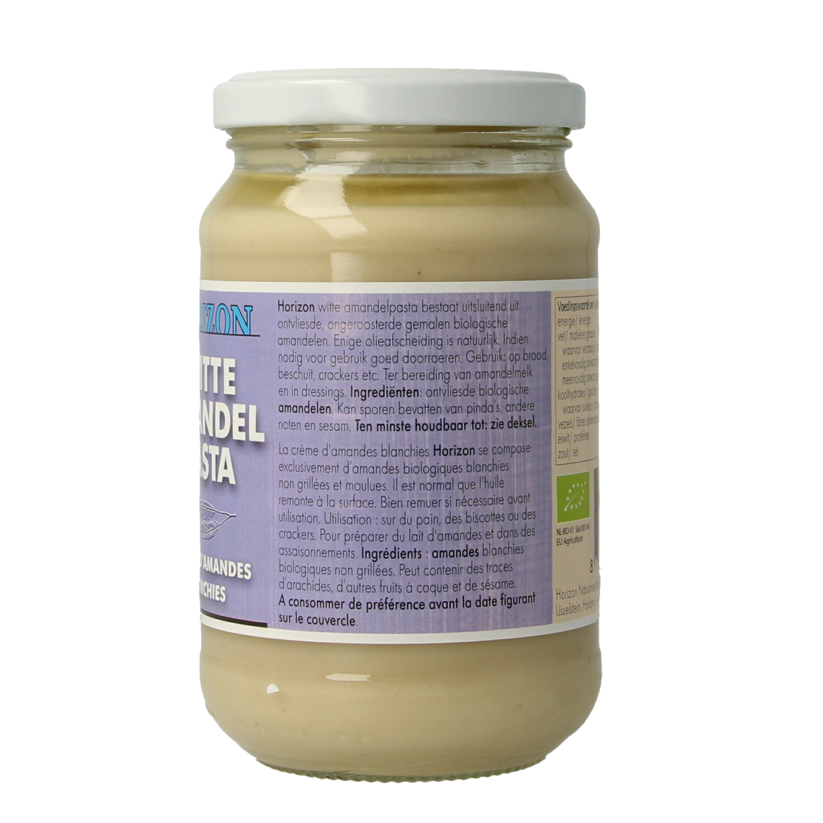 Horizon Witte amandelpasta eko bio 350.00 Gram