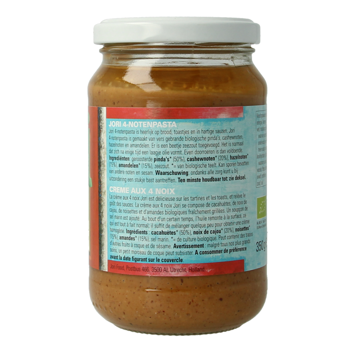 Jori 4 Noten pasta met zout bio 350.00 Gram