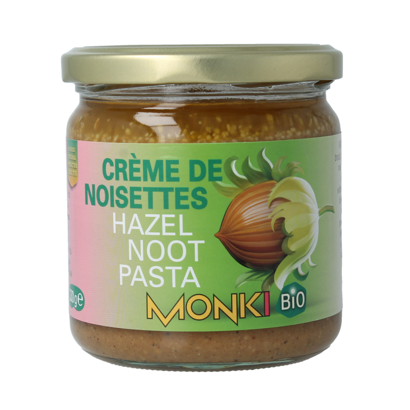 Monki Hazelnootpasta eko bio 330 Gram