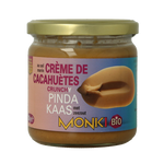 Monki Pindakaas crunchy met zout eko bio 330 Gram