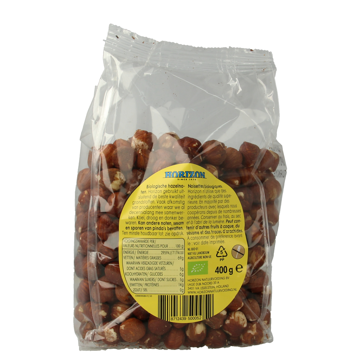 Horizon Hazelnoten bio 400.00 Gram