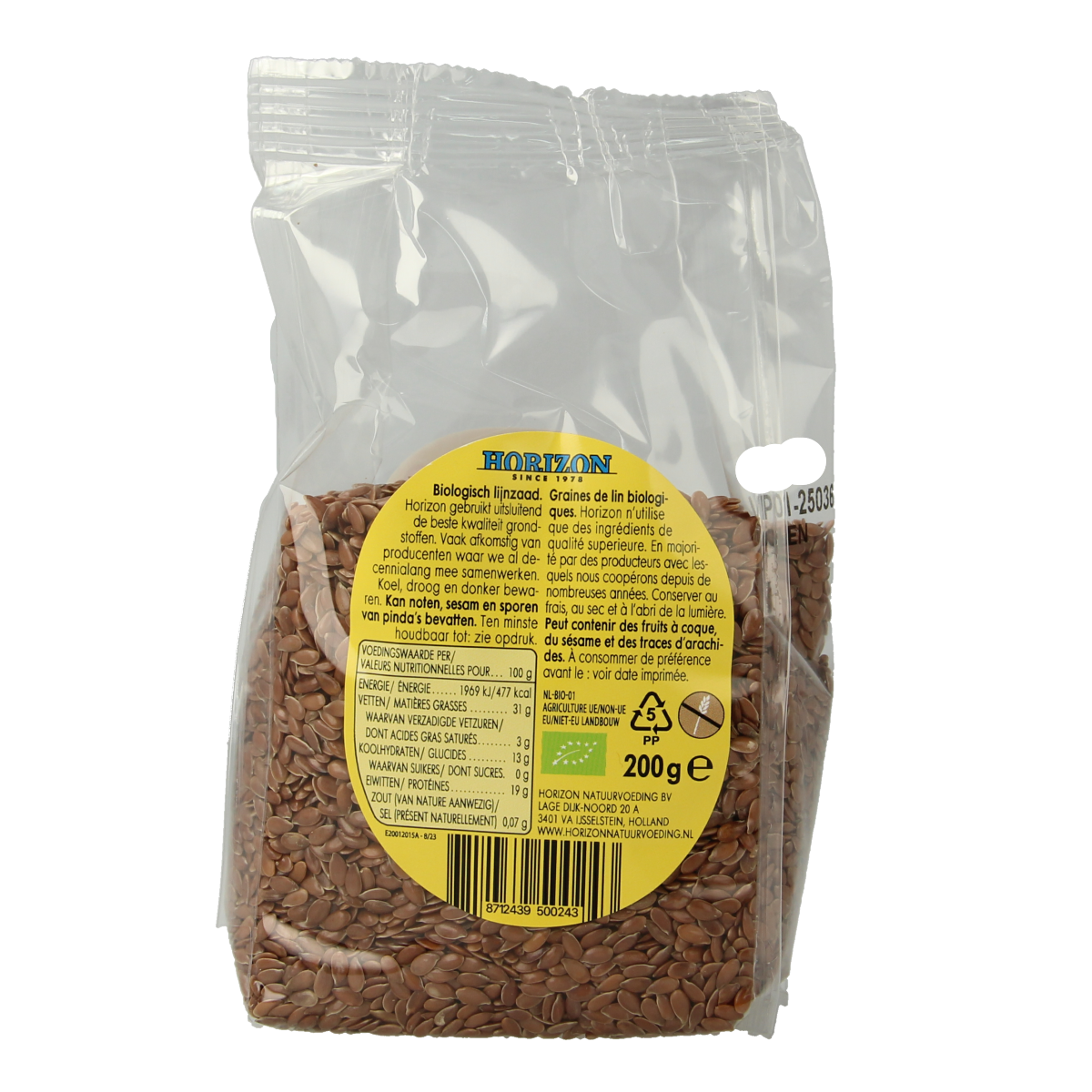 Horizon Lijnzaad bio 200.00 Gram