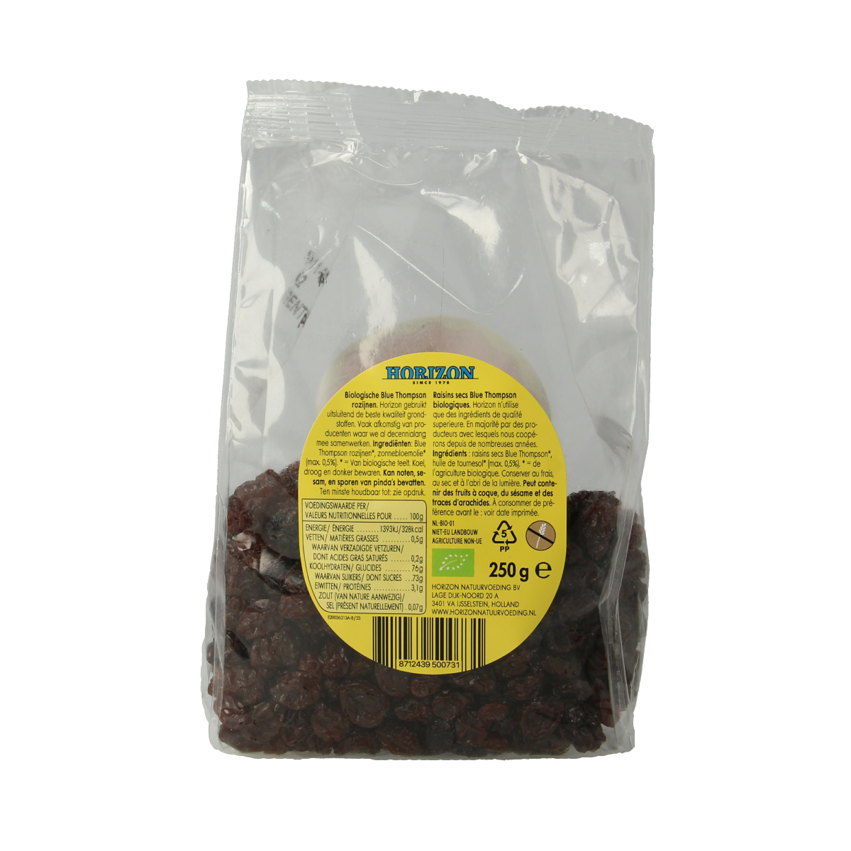 Horizon Rozijnen blue thompson bio 250.00 Gram