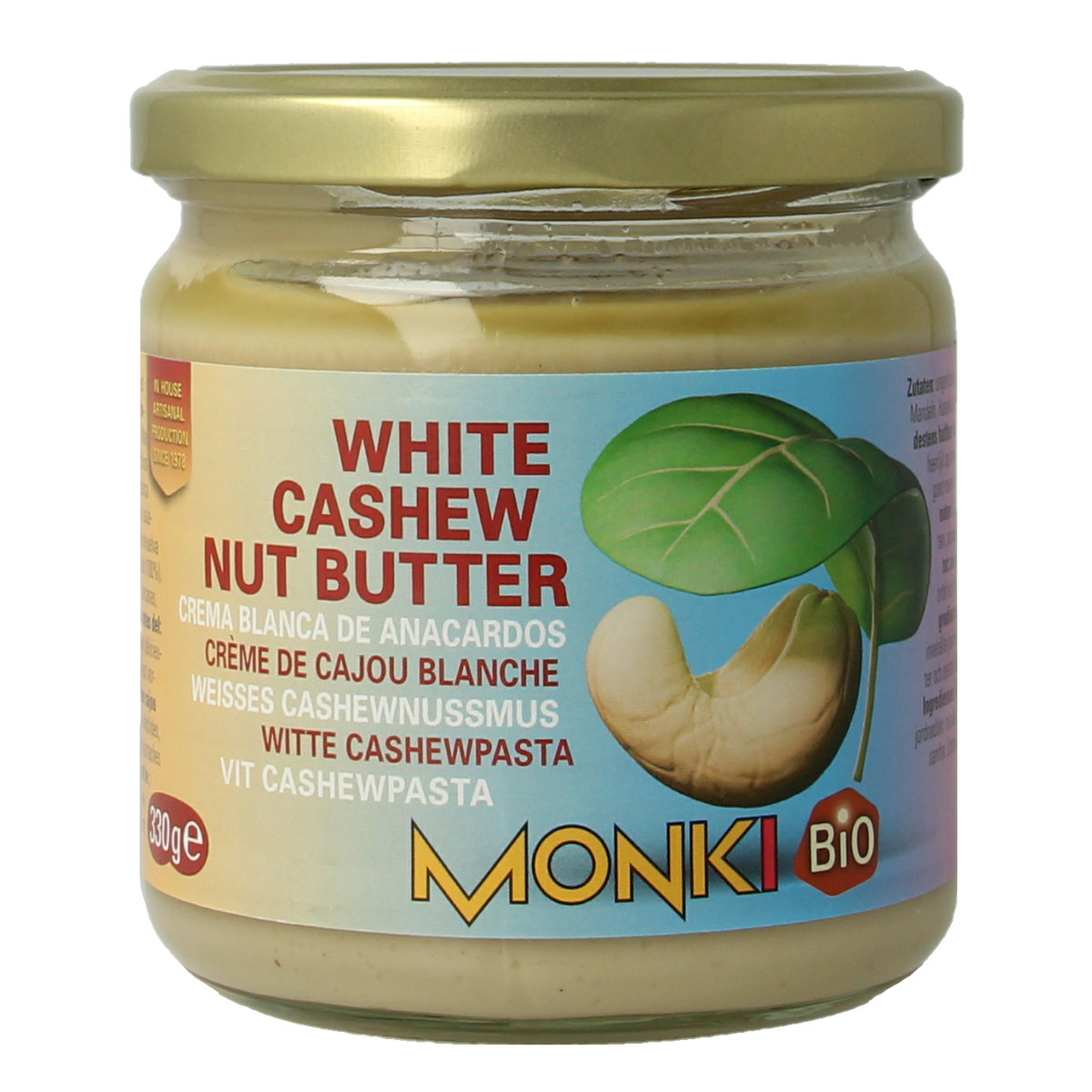 Monki Witte cashewpasta bio 330.00 Gram