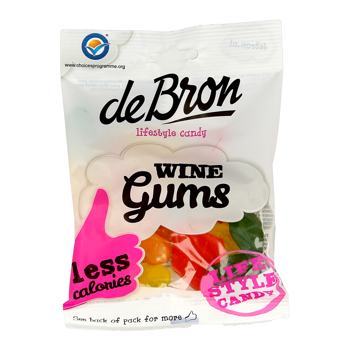 De Bron Winegums English suikervrij 100.00 Gram
