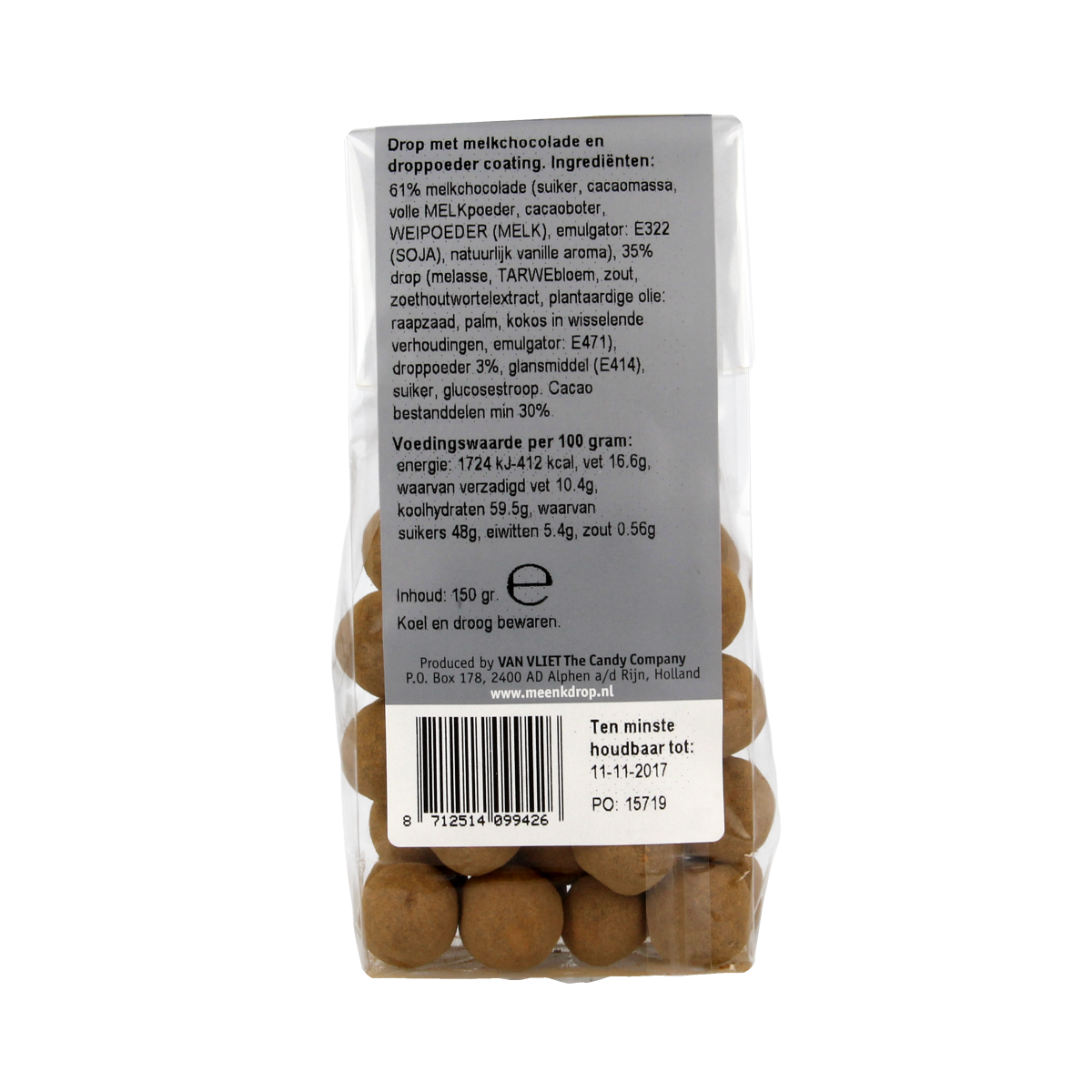 Meenk Drop chocolade salmiak 150.00 Gram