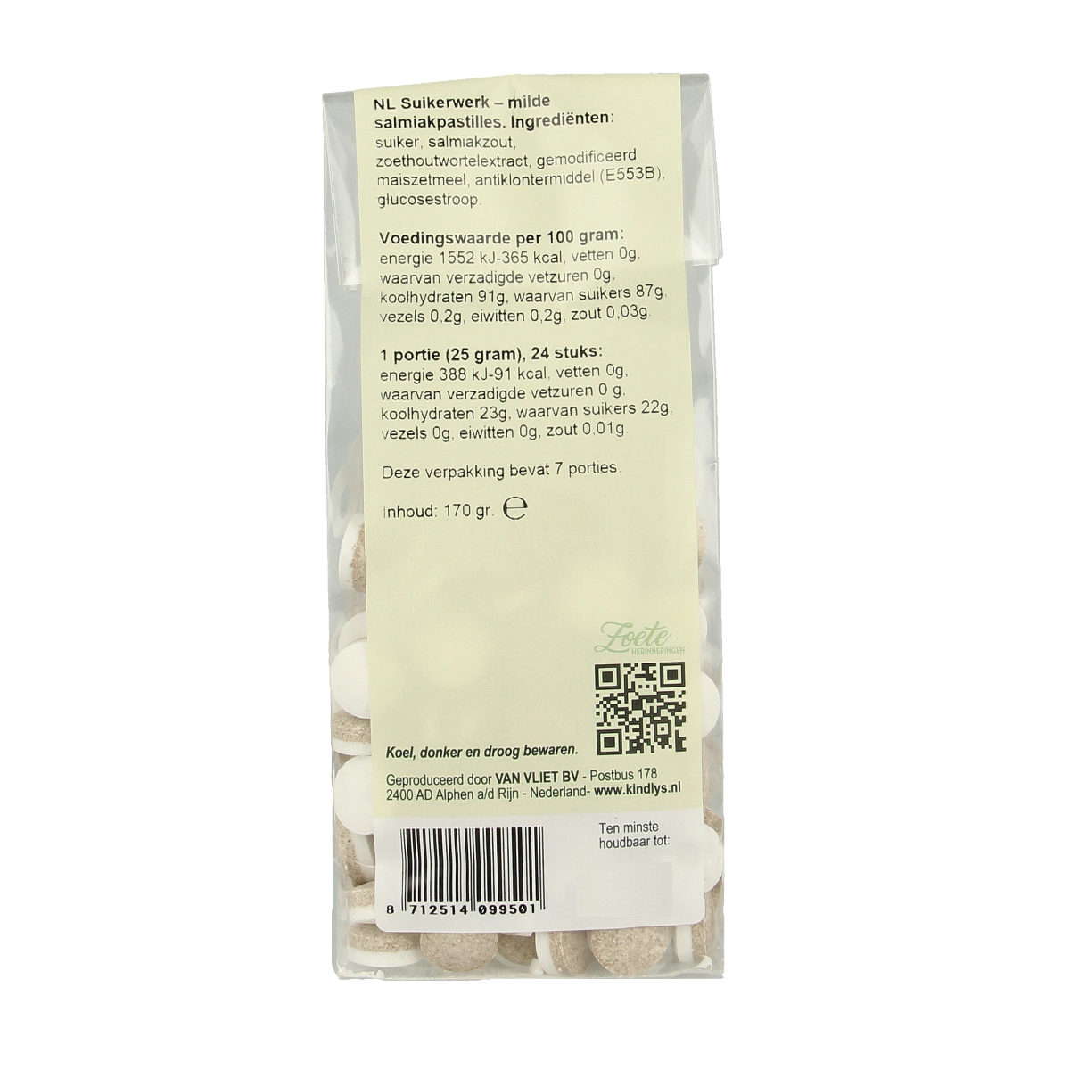 Kindly's TV pastilles zoete herinnering 170.00 Gram