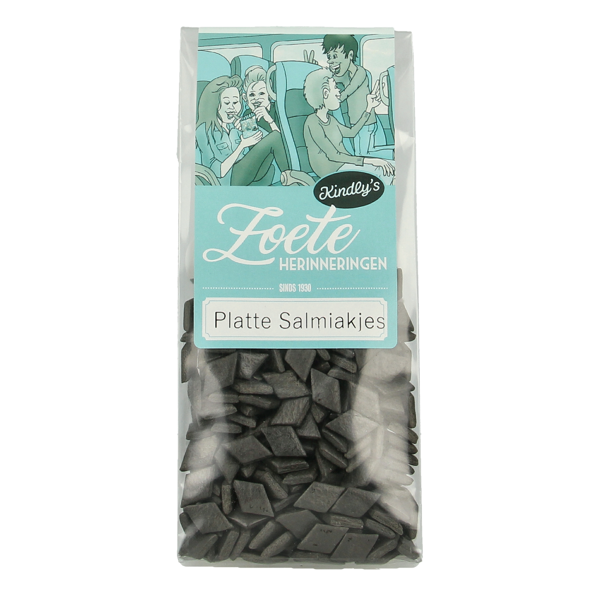 Kindly's Platte salmiak zoete herinneringen 130.00 Gram