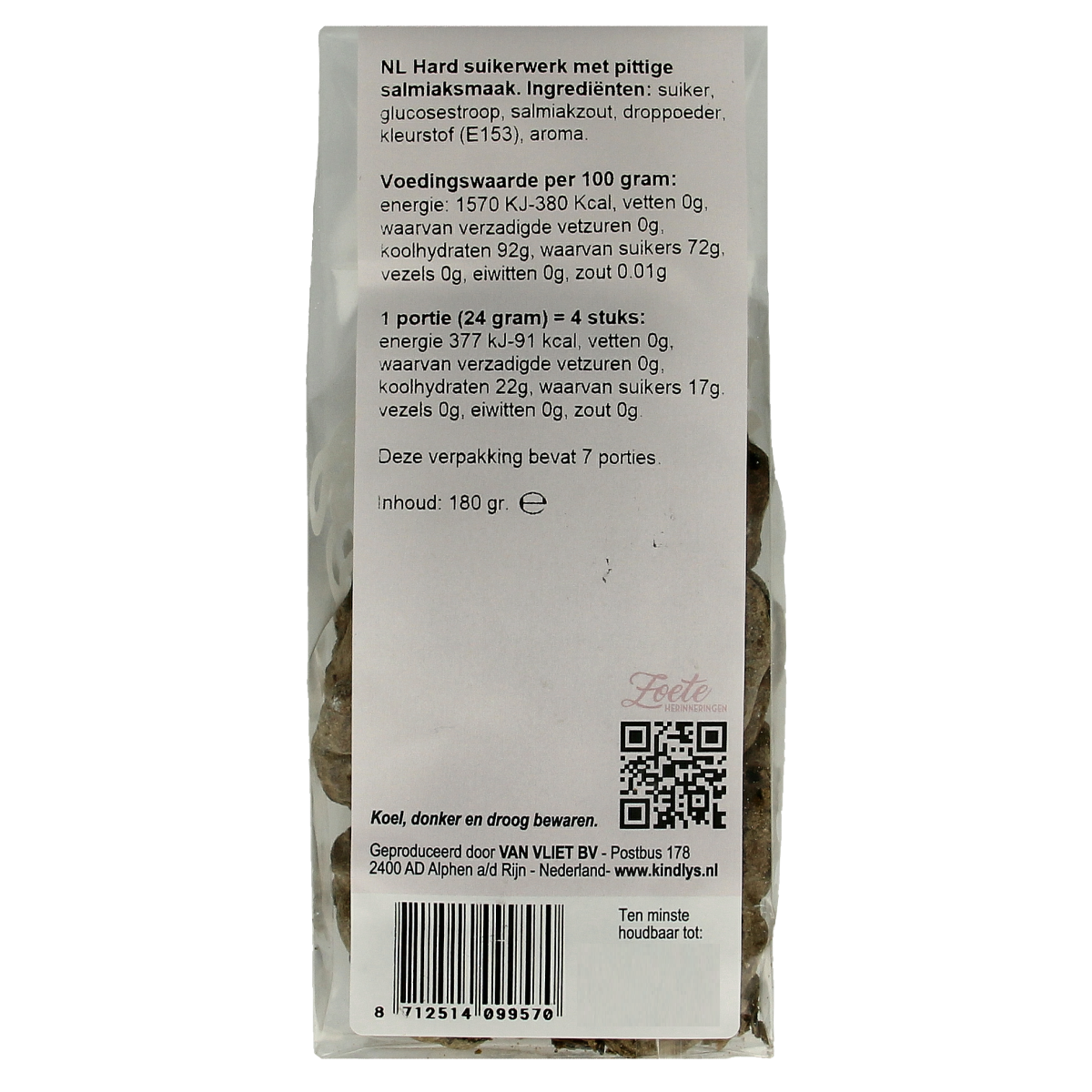 Kindly's Salmiak kikkers zoete herinneringen 180.00 Gram