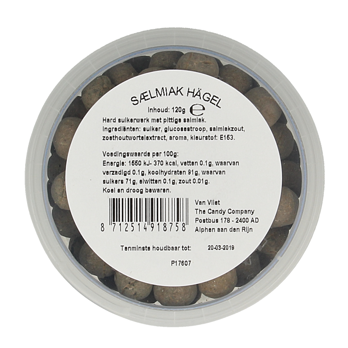 Kindly's Salmiak hagels 120.00 Gram