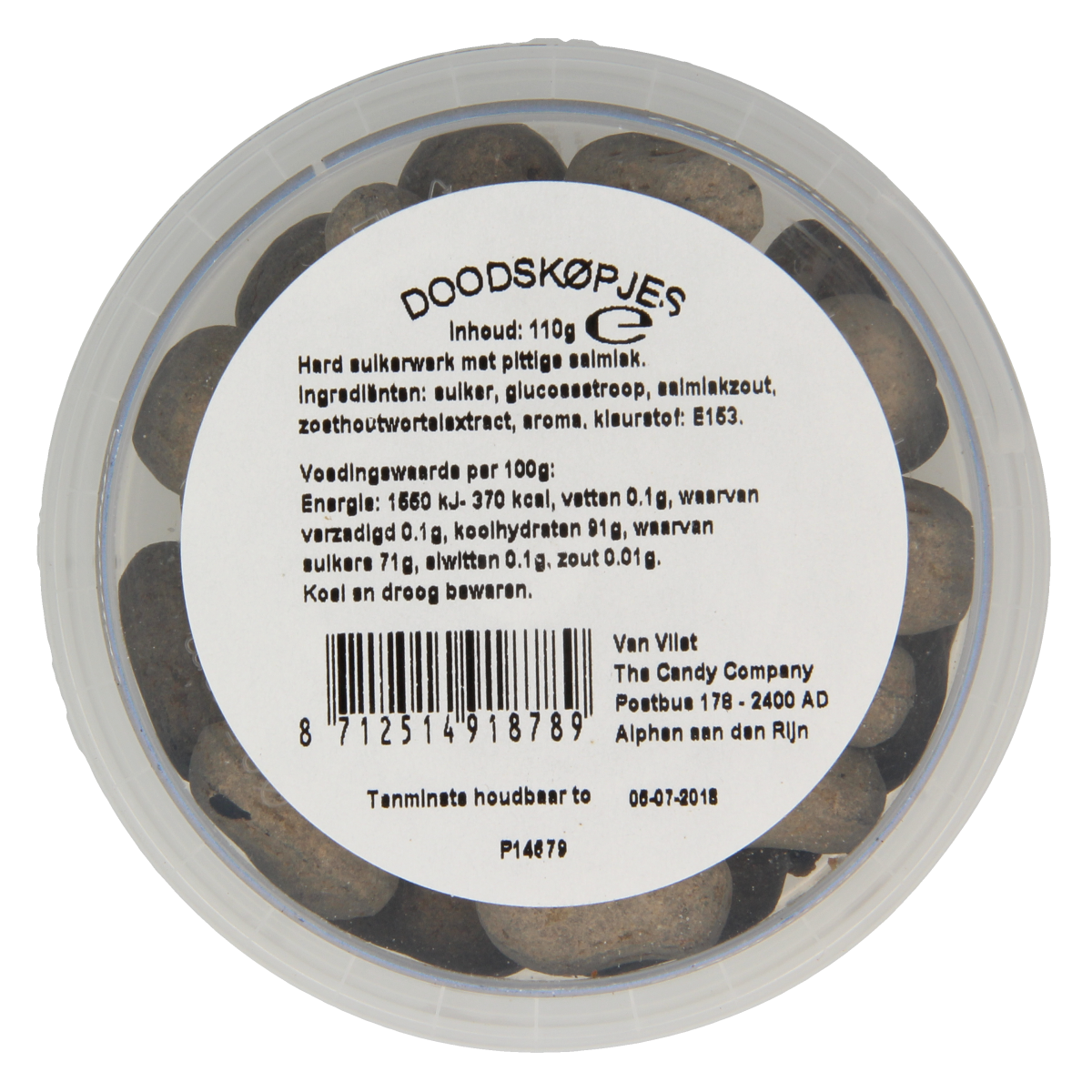 Kindly's Doodskopjes 110.00 Gram