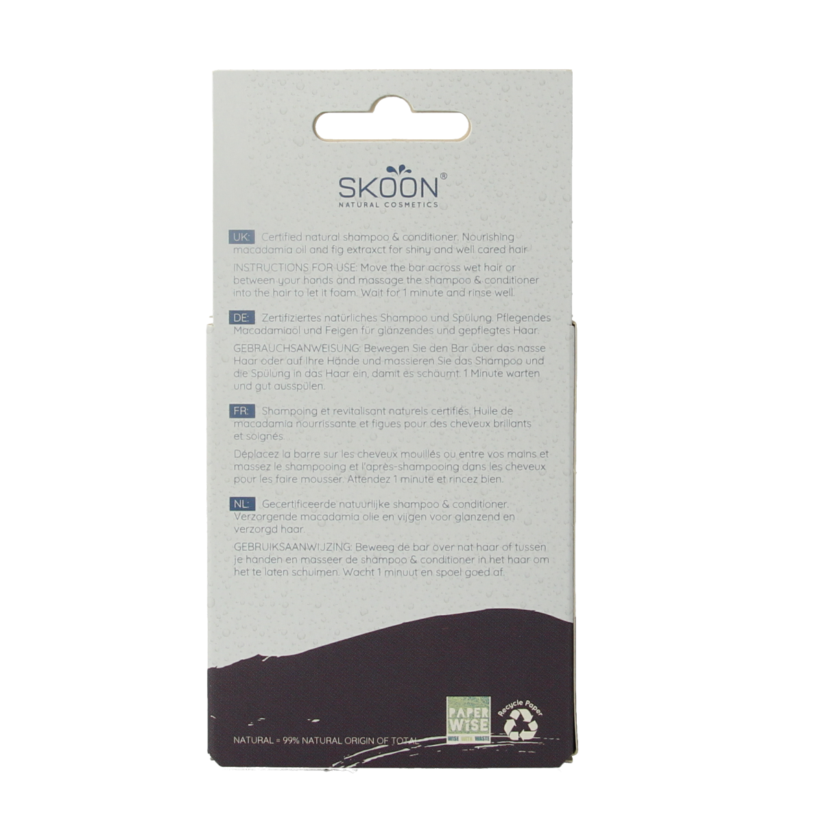 Skoon Solid shampoo & conditioner 2 in 1 90.00 Gram