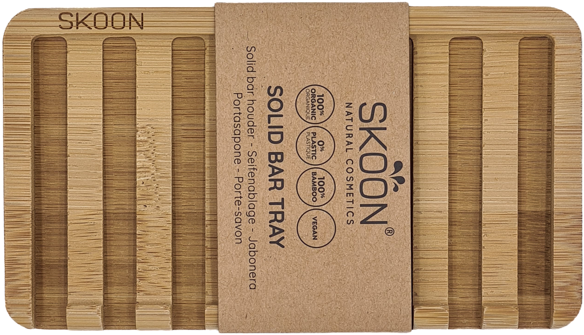 Skoon Solid bar tray - 2 bar - all bamboo 1.00 Set