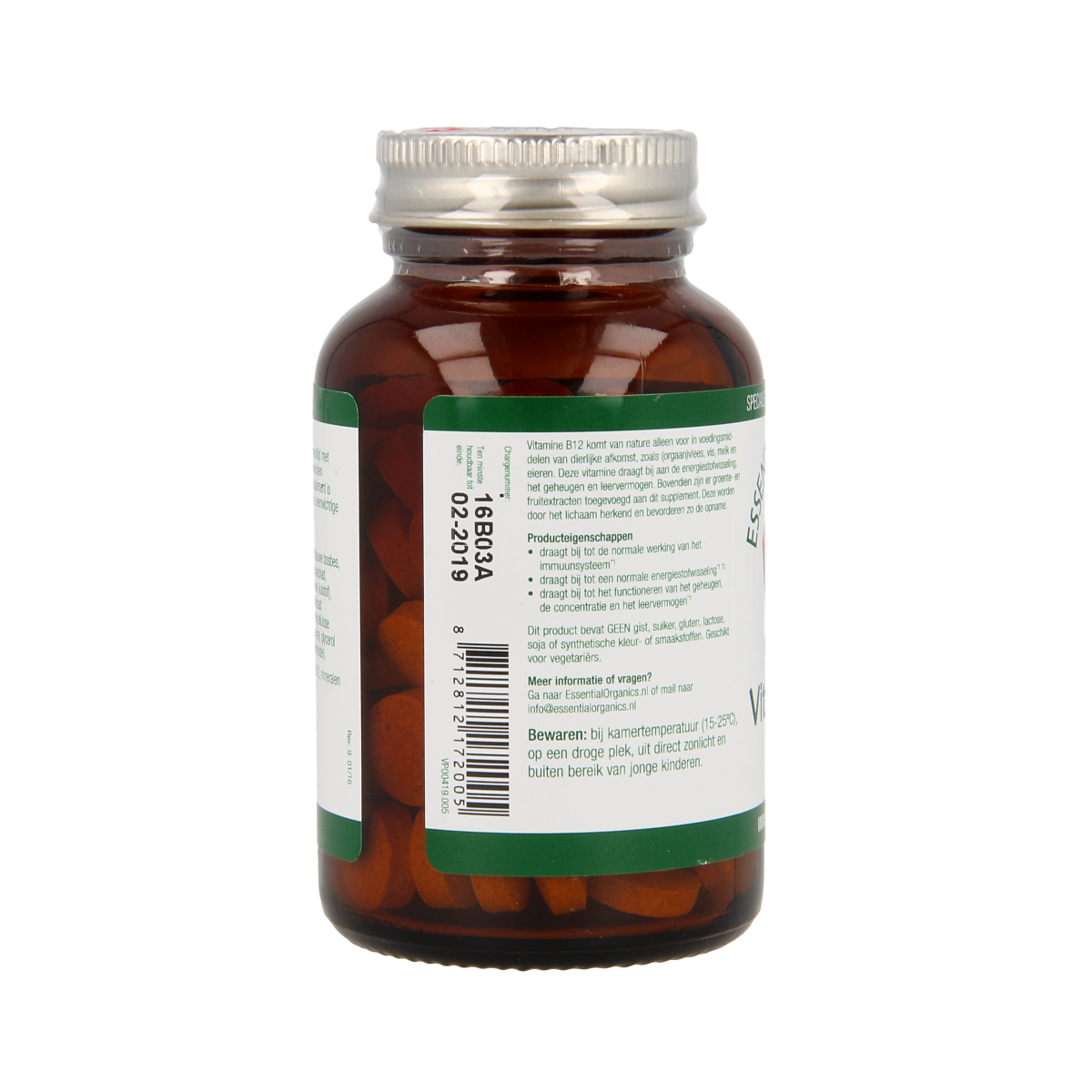 Essential Organics Vitamine B12 1000mcg 90.00 Tabletten