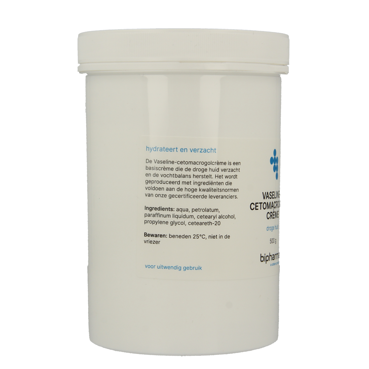 Bipharma Vaselinecetomacrogolcreme 500.00 Gram