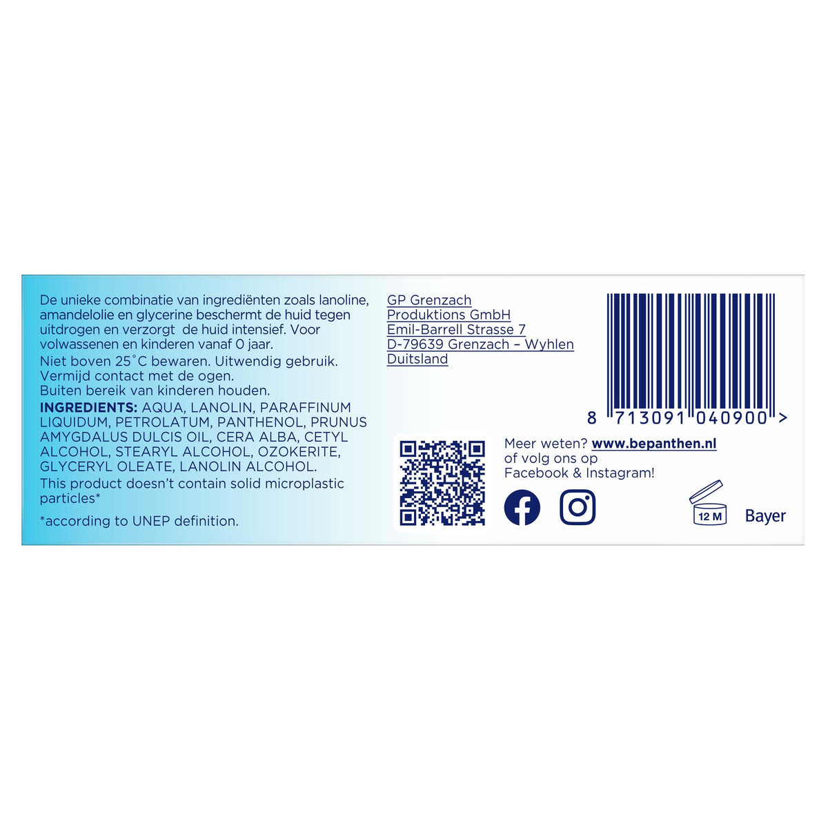 Bepanthen Zalf beschermende 50.00 Gram