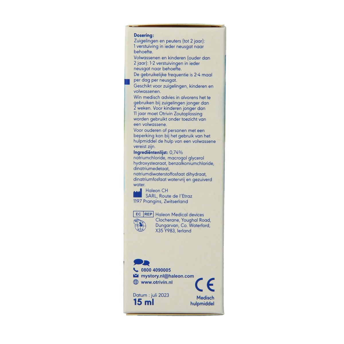 Otrivin Zoutoplossing neusspray 15.00 Milliliter
