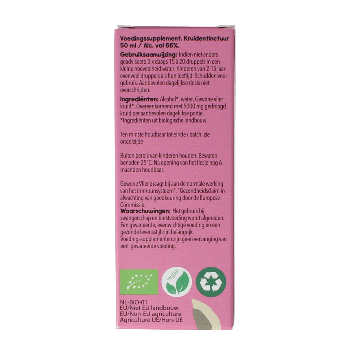 Cruydhof Sambucus nigra herb/gewone vlier bio 50.00 Milliliter