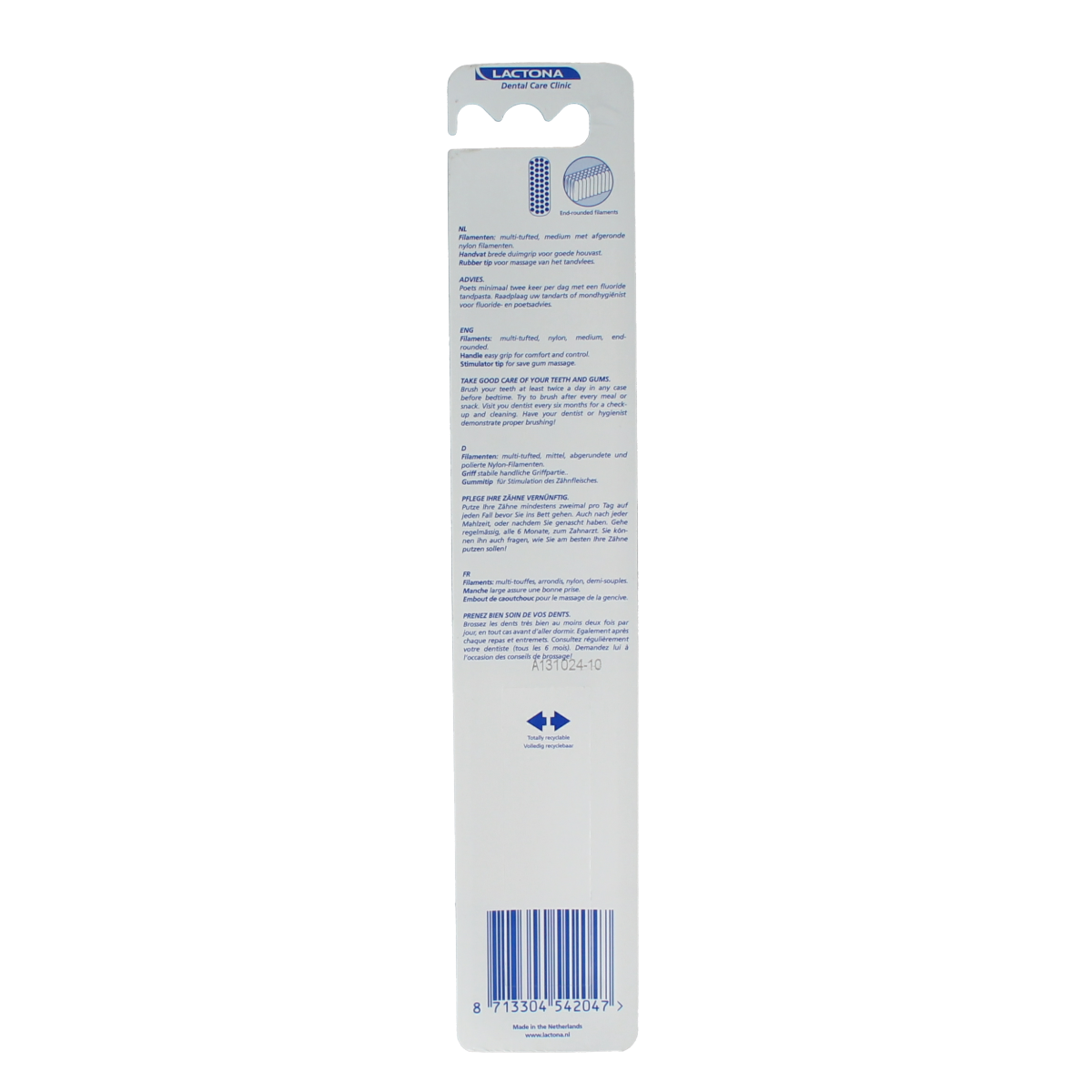 Lactona Tandenborstel M40 medium duo assorti 2.00 Stuks
