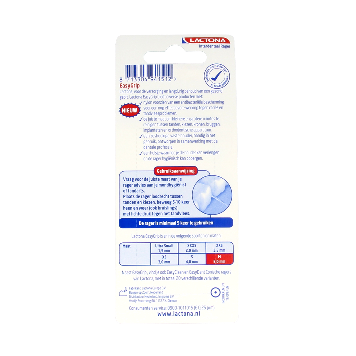Lactona Easygrip M 5.0mm 6.00 Stuks