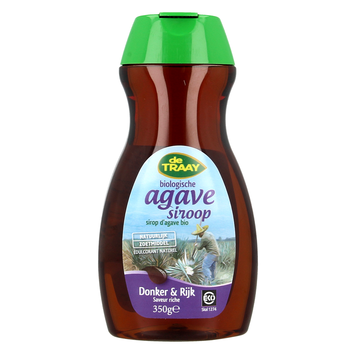 de Traay Agavesiroop donker en rijk bio 350.00 Gram