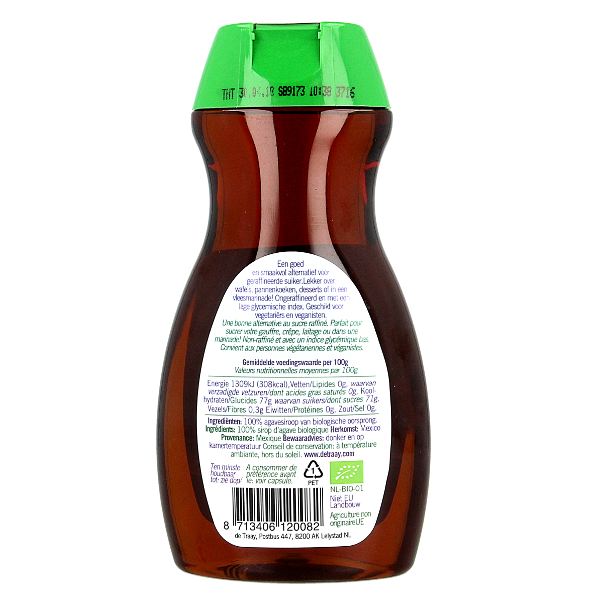 de Traay Agavesiroop donker en rijk bio 350.00 Gram