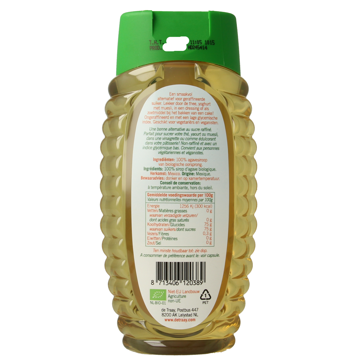 de Traay Agavesiroop licht en mild bio 490.00 Gram