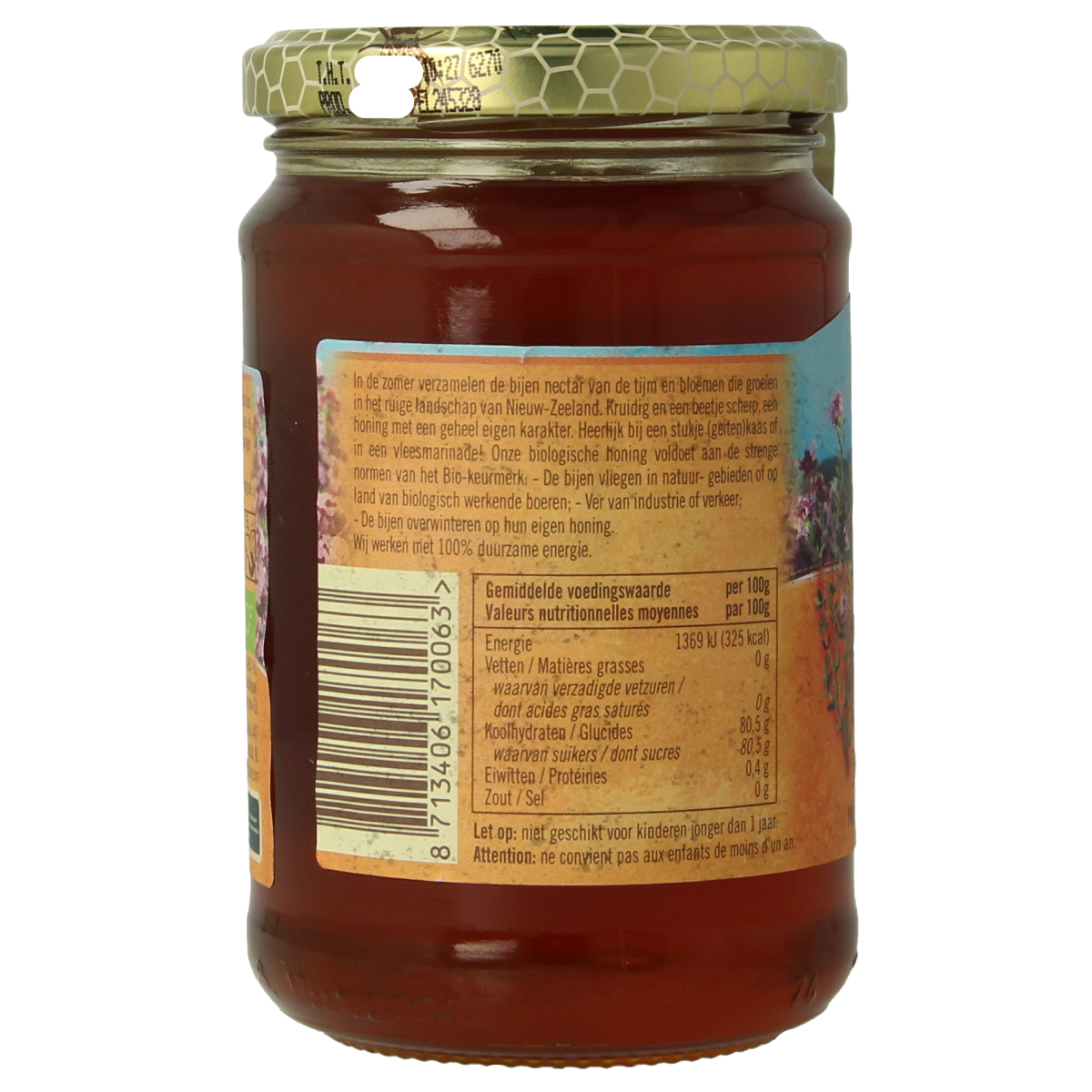 de Traay Tijm- met bloemenhoning eko bio 350.00 Gram