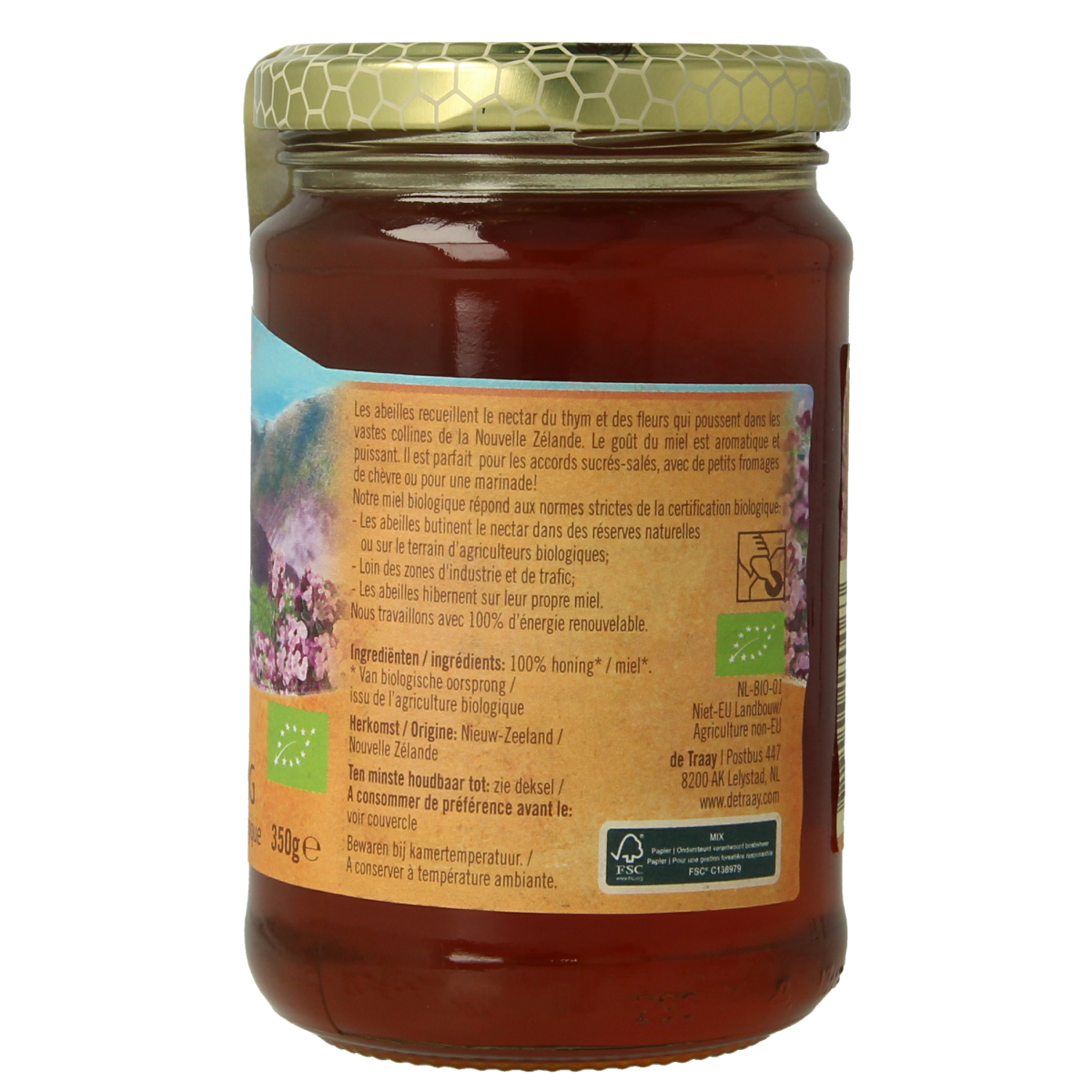 de Traay Tijm- met bloemenhoning eko bio 350.00 Gram
