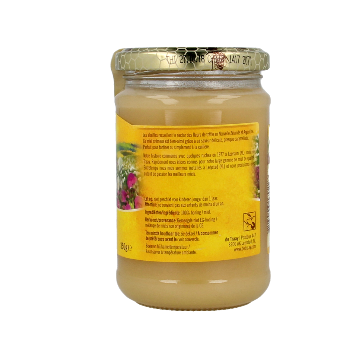 de Traay Klaverhoning creme 350.00 Gram