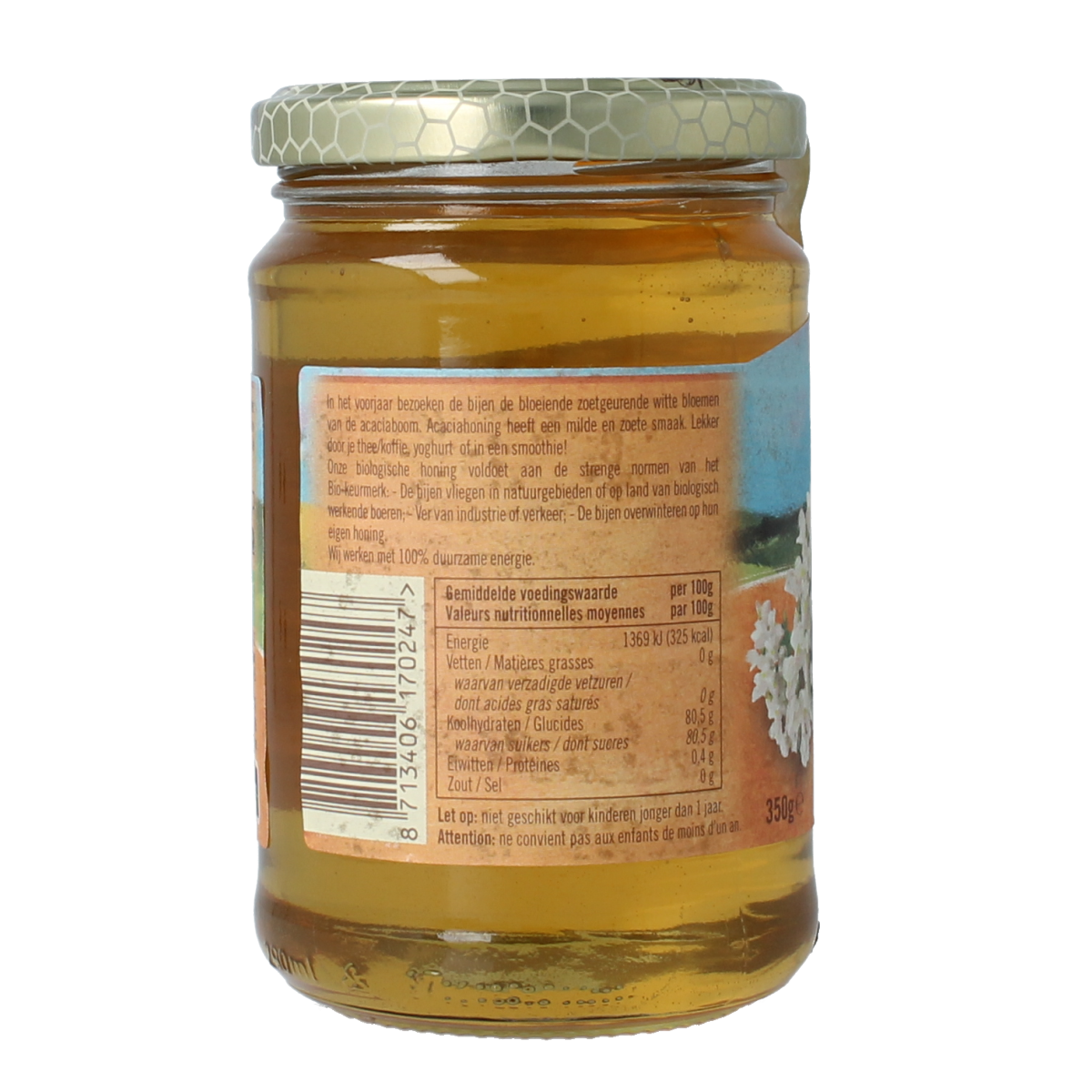 de Traay Acaciahoning bio 350.00 Gram