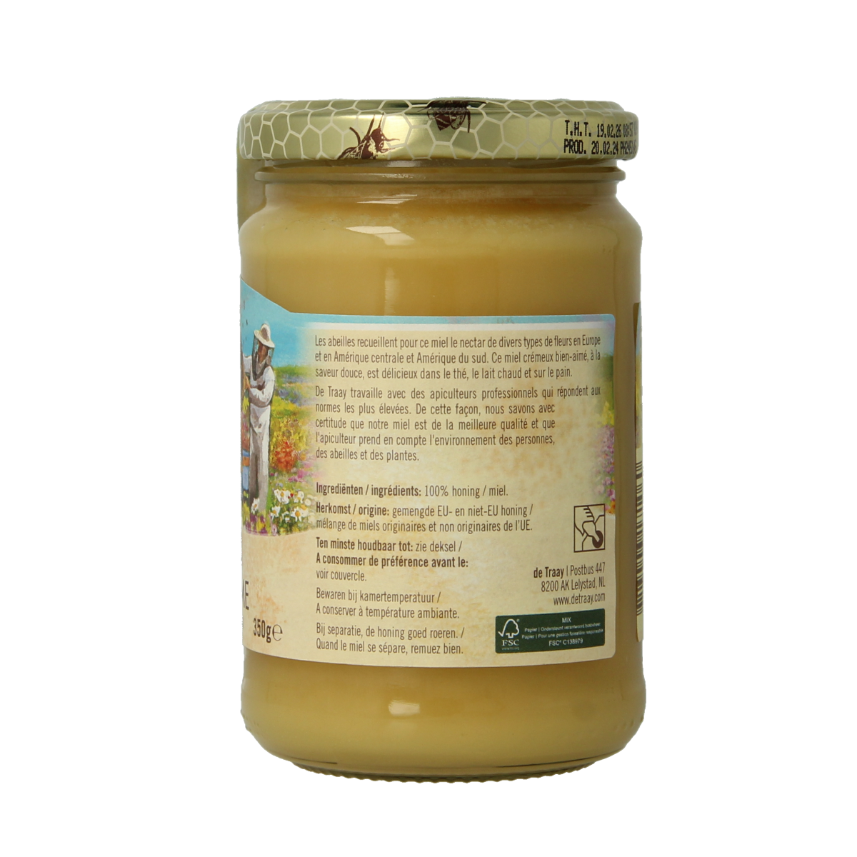 de Traay Bloemen honing creme 350.00 Gram