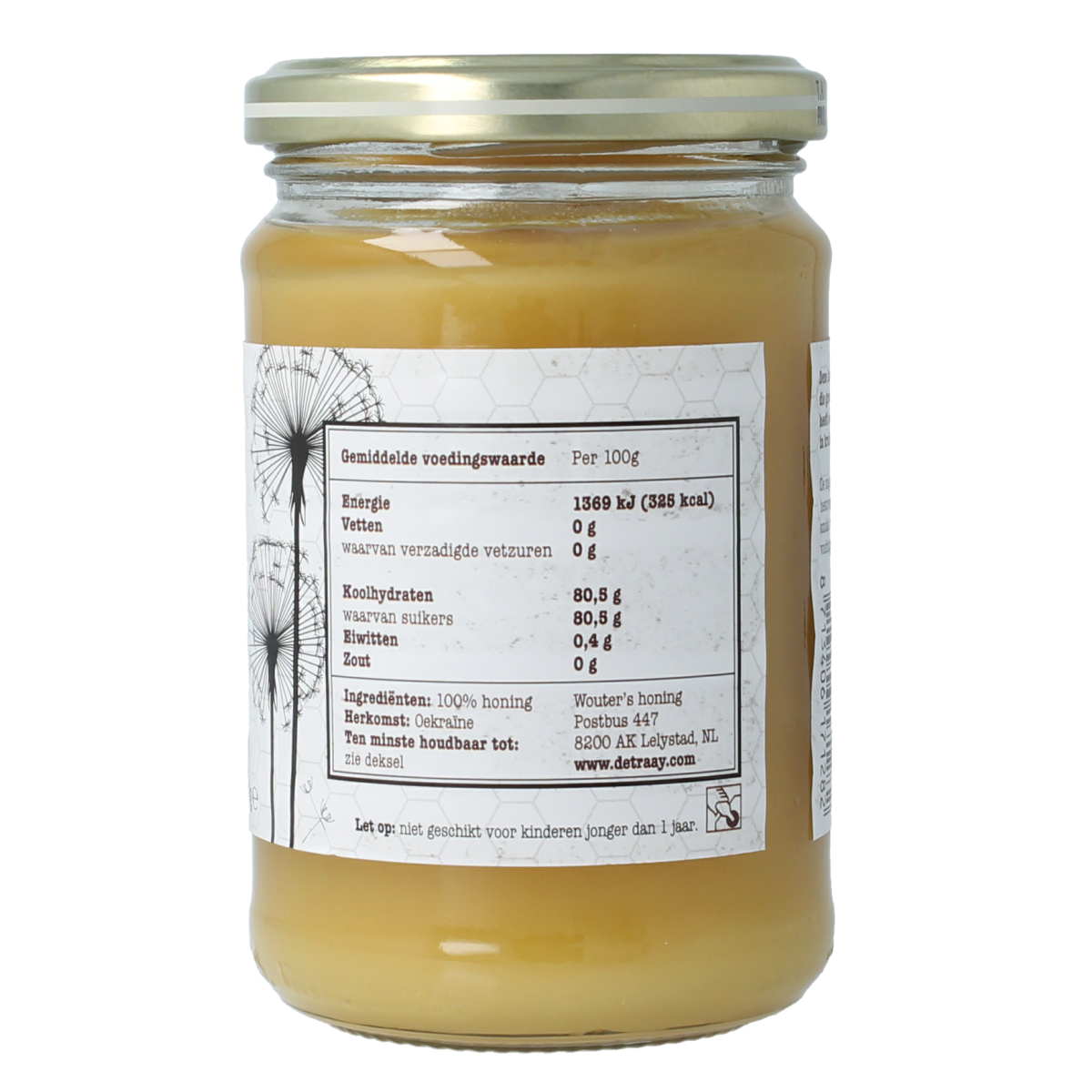 de Traay Wouters Oekraiense zonnebloemhoning 350.00 Gram