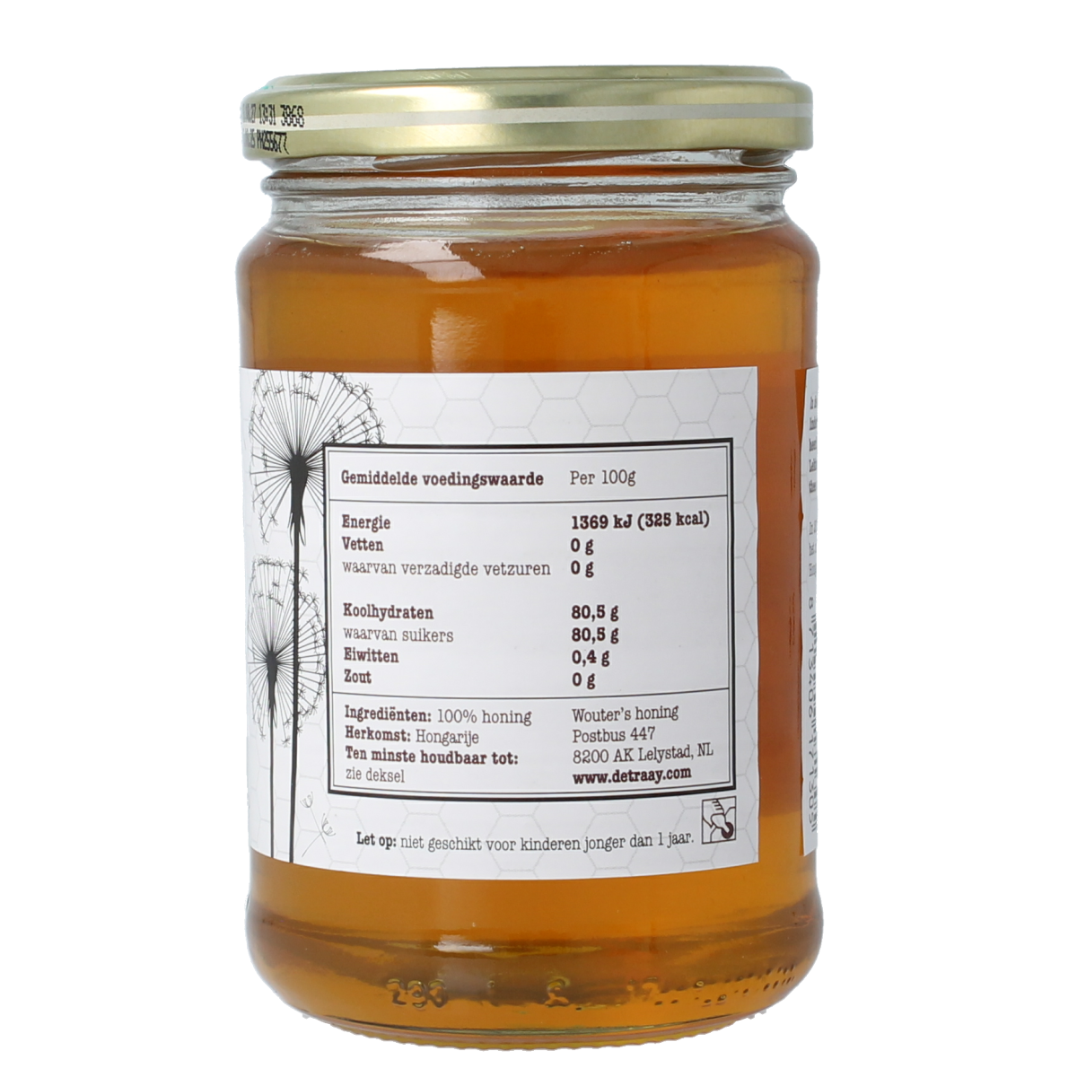 de Traay Wouters Hongaarse lindehoning 350.00 Gram