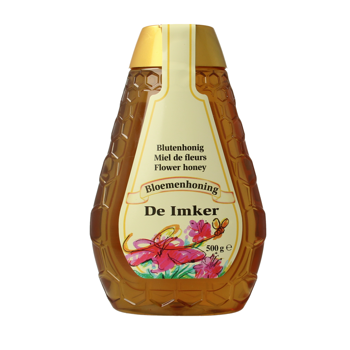 De Imker Bloemenhoning knijpfles 500.00 Gram