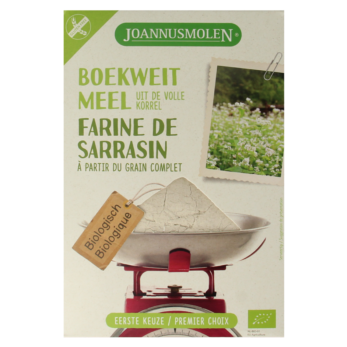 Joannusmolen Boekweitmeel eerste keuze bio 350.00 Gram