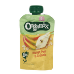 Organix Knijpfruit  mango, peer & granola 6+ mnd  bio 100.00 Gram