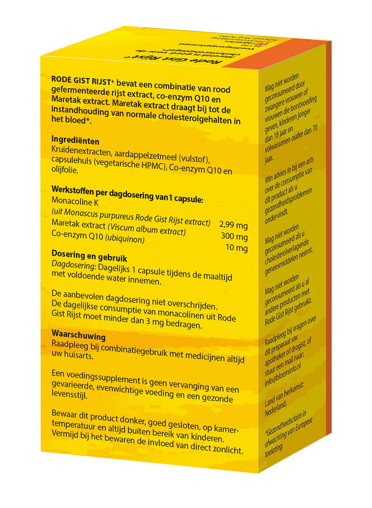 Bloem Rode gist rijst +  60.00 Capsules