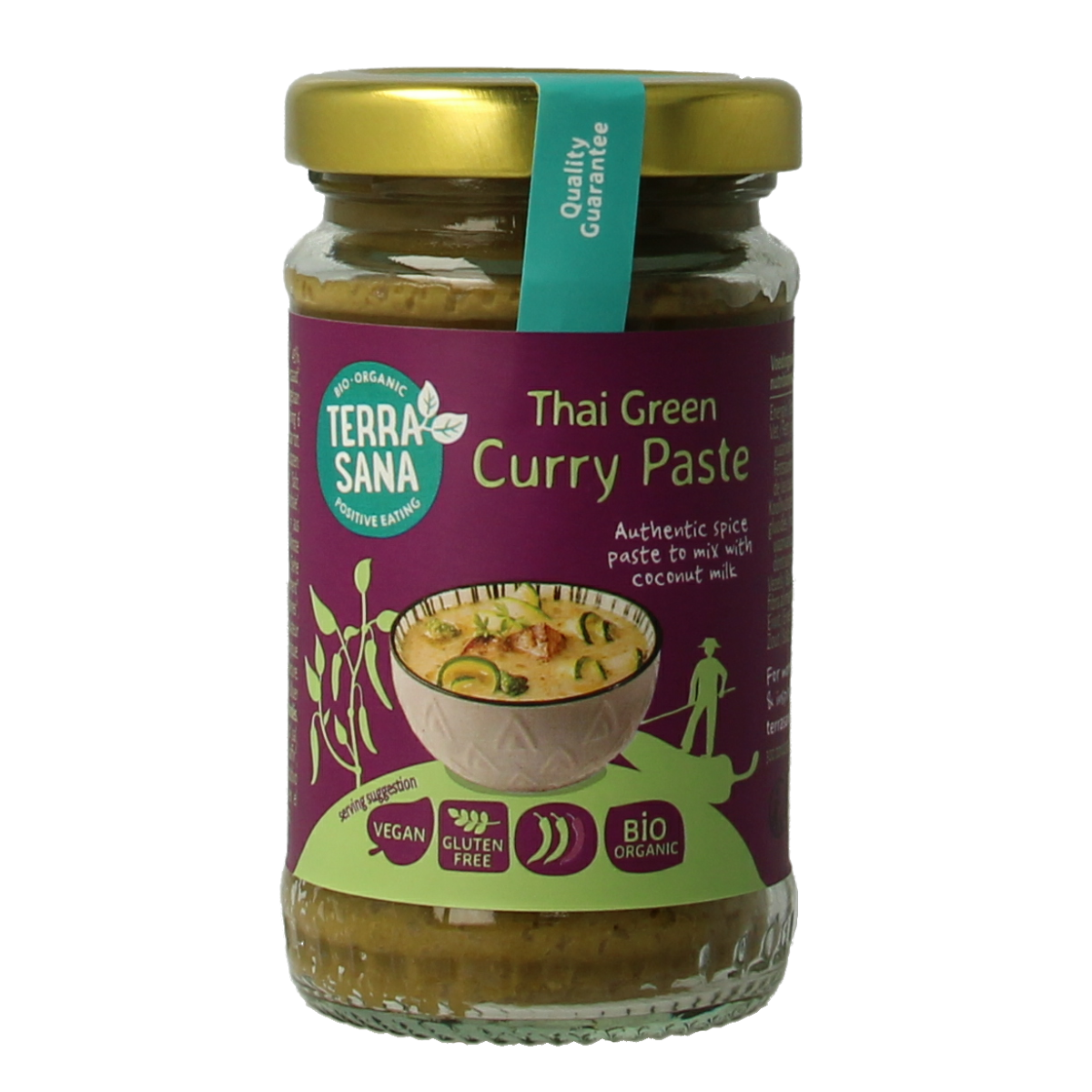 TerraSana Thaise groene currypasta bio 120.00 Gram
