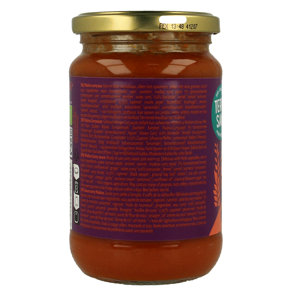 TerraSana Curry sauce madras bio 350.00 Gram