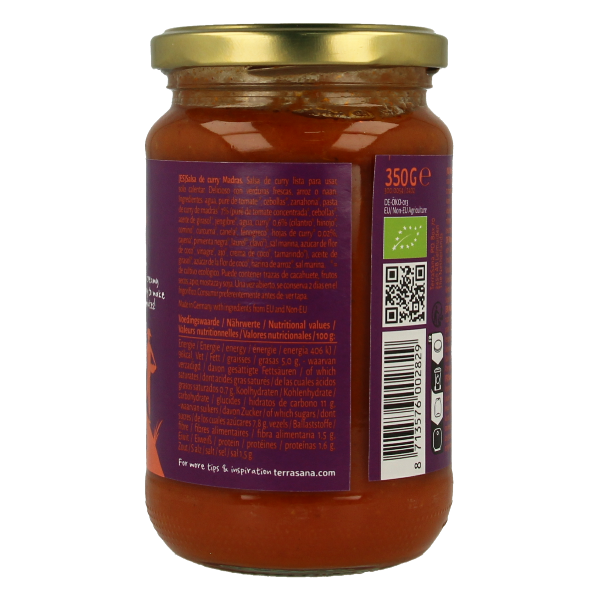 TerraSana Curry sauce madras bio 350.00 Gram