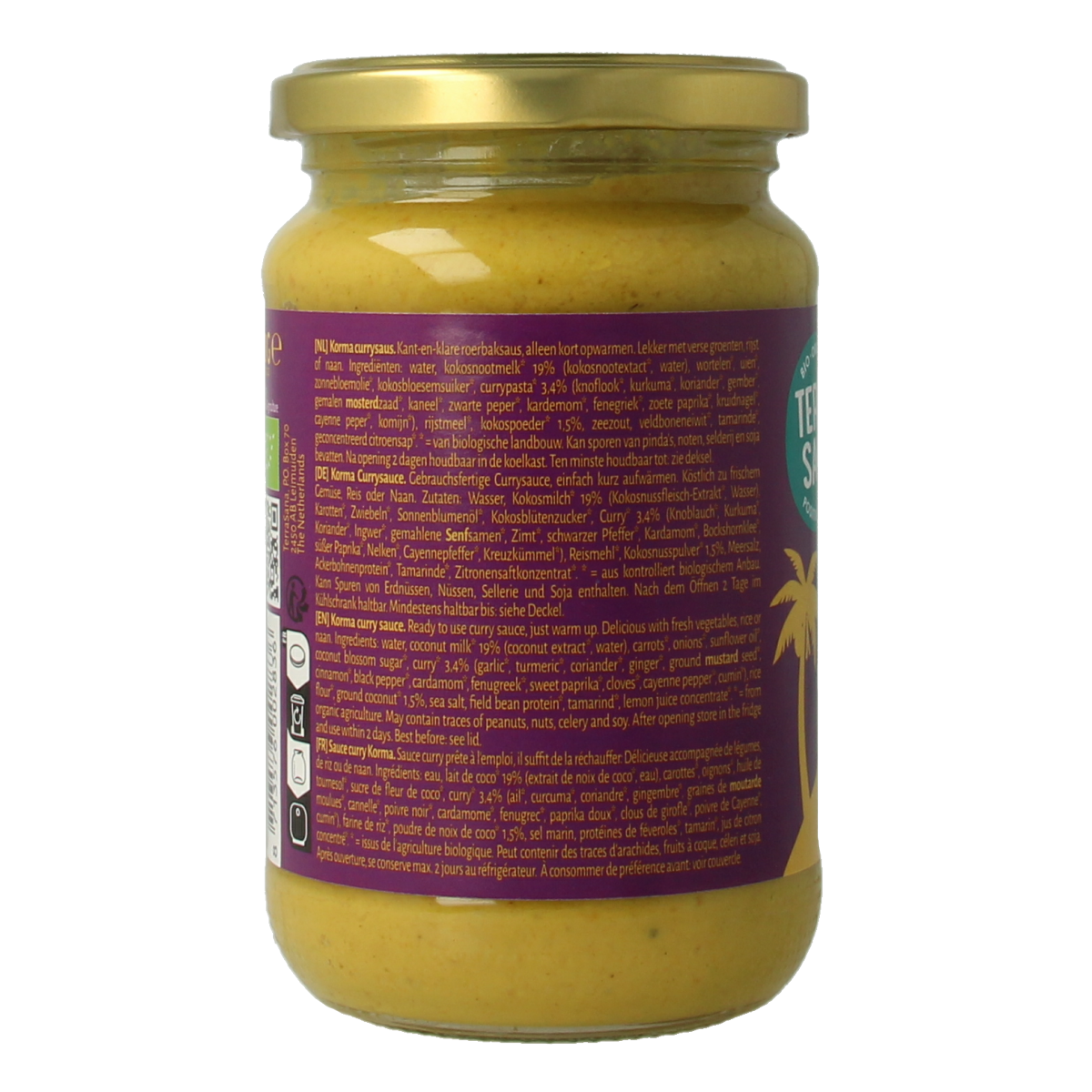 TerraSana Curry sauce korma bio 350.00 Gram