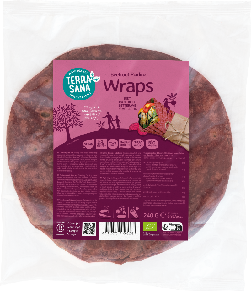 TerraSana Groentewrap biet  bio 240.00 Gram