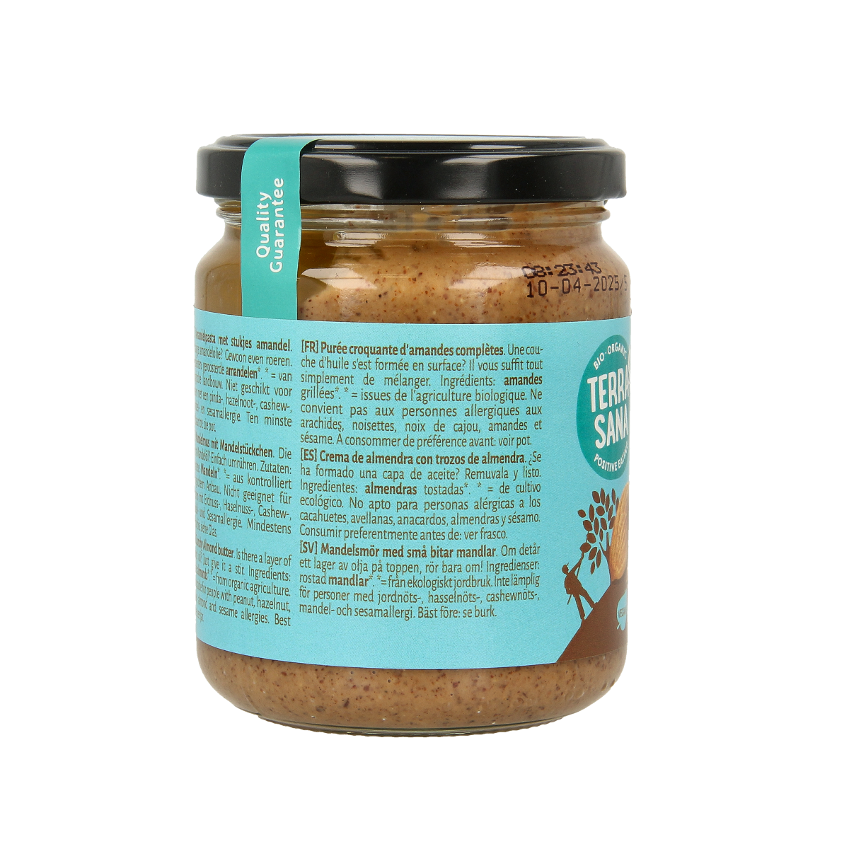 TerraSana Amandelpasta bruin crunchy bio 250.00 Gram