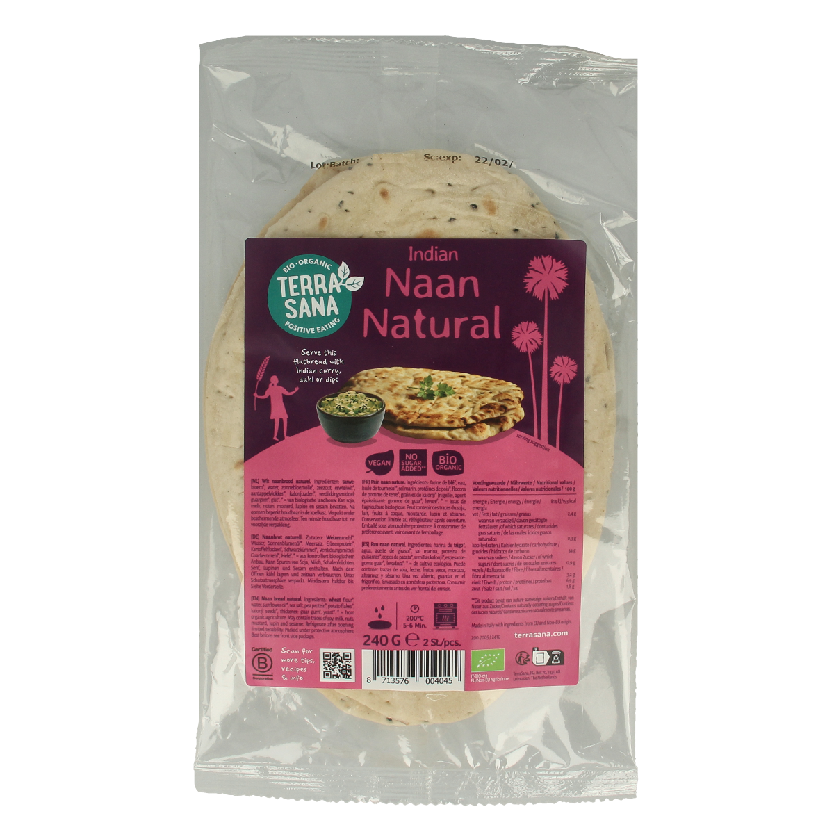 TerraSana Naan naturel bio 240.00 Gram