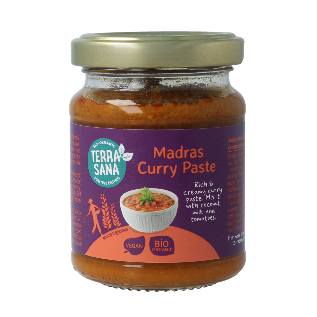 TerraSana Indiase madras currypasta 130.00 Gram