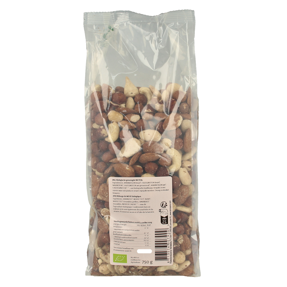 TerraSana Gemengde noten bio 750.00 Gram